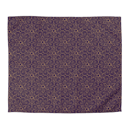Golden Amethyst Radiance Mandala Microfiber Duvet Cover