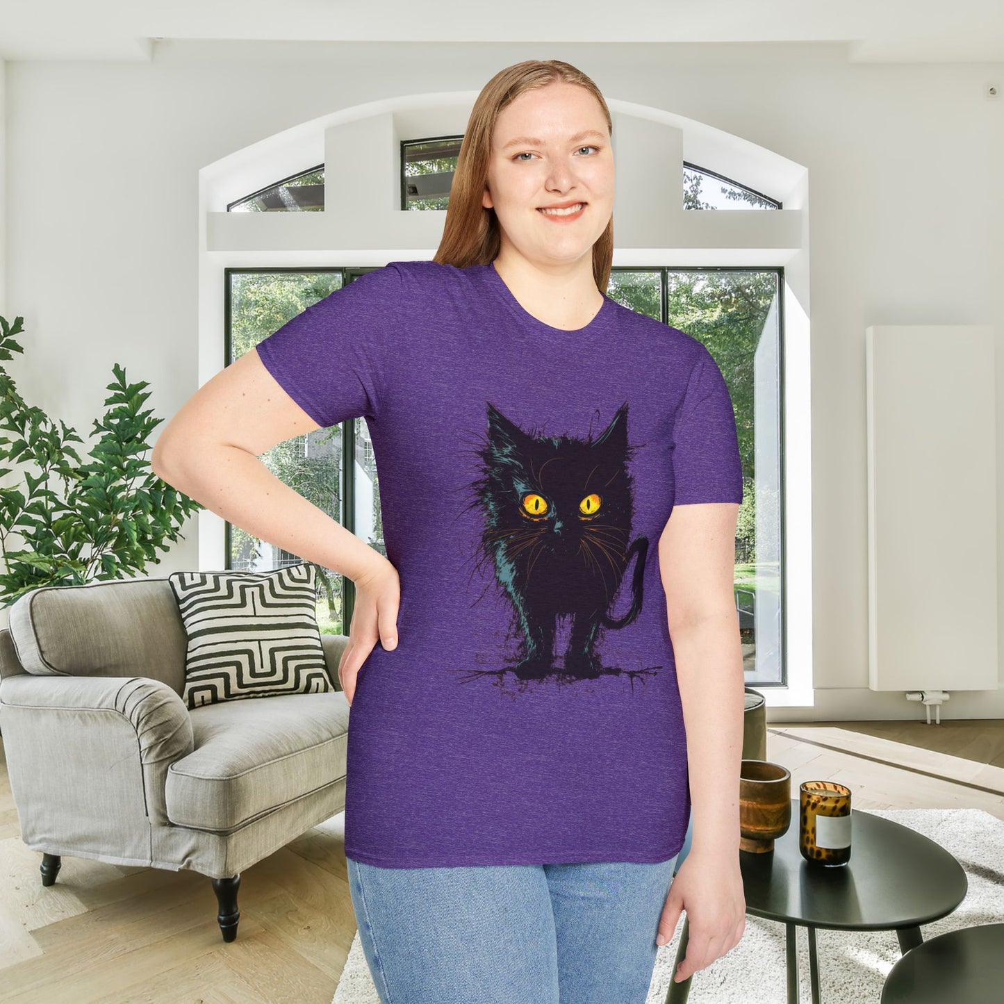 Black Kitten Adult T-shirt