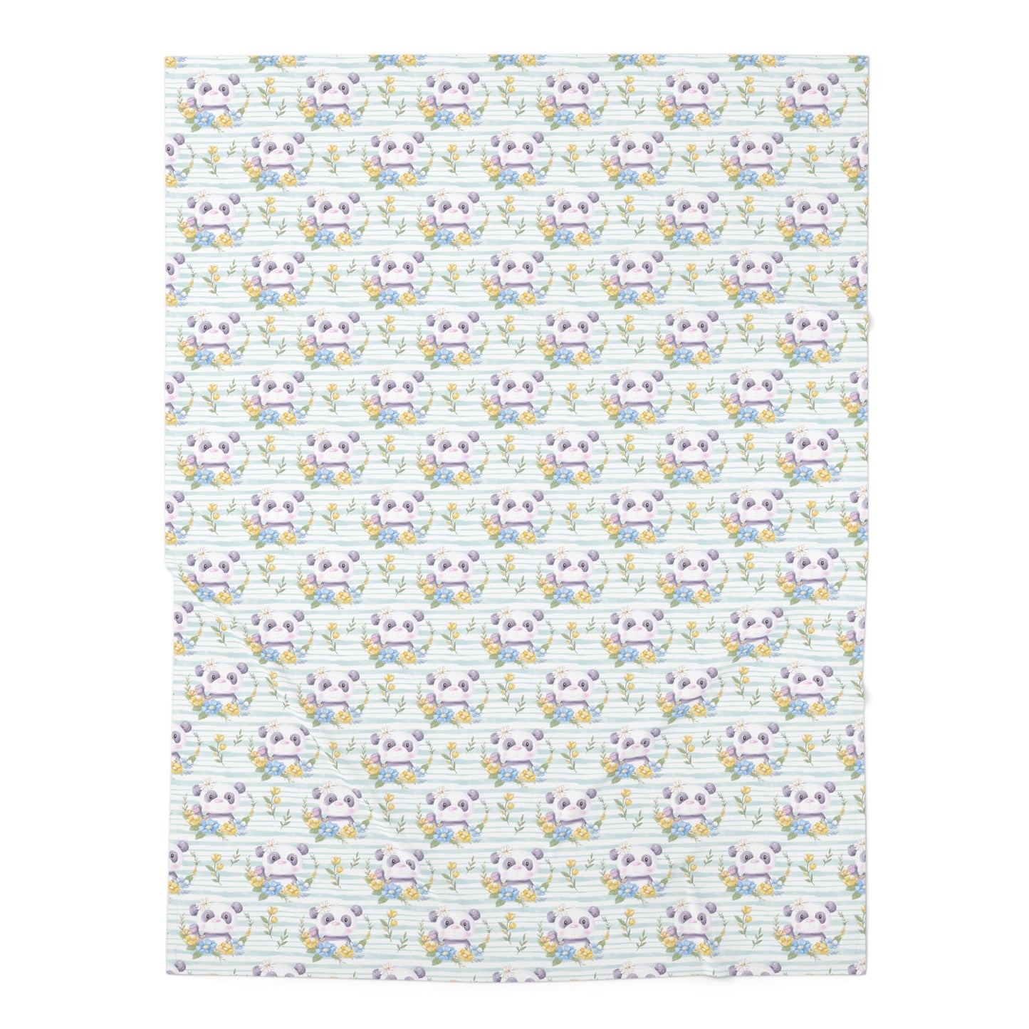 Pandas in Bloom Baby Swaddle Blanket