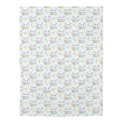 Pandas in Bloom Baby Swaddle Blanket