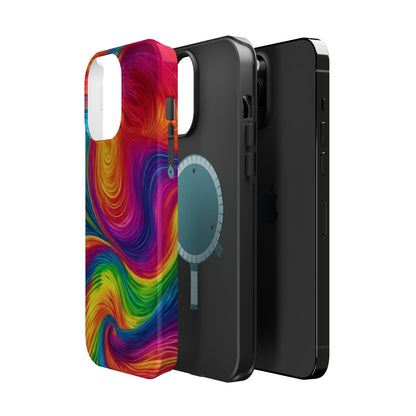 Tie Dye Color Swirl MagSafe® Compatible Tough Case for iPhone