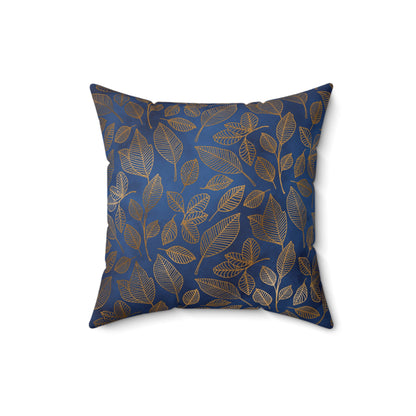Navy & Gold Botanica Throw Pillow
