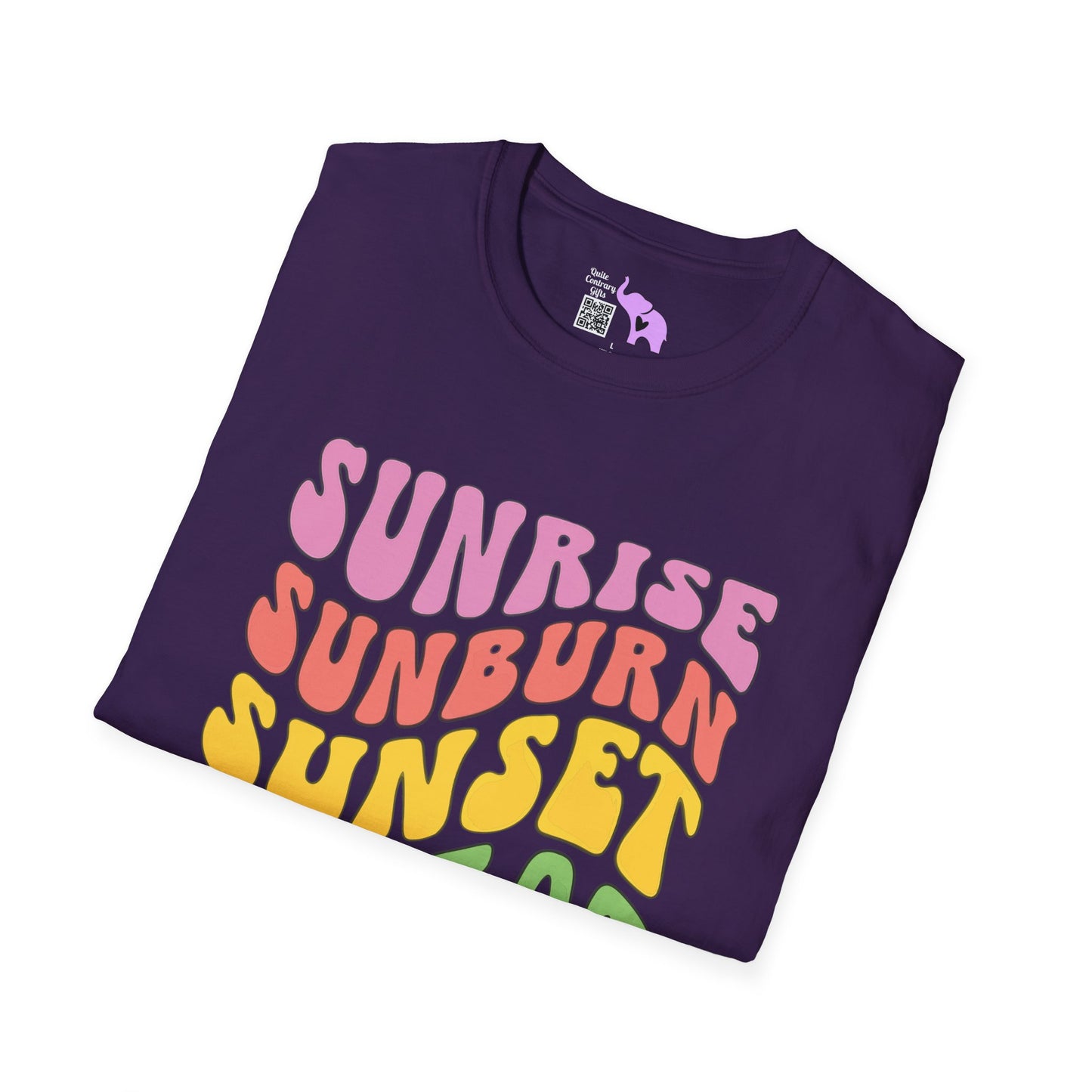 Sunrise Sunburn Sunset Repeat Adult T-shirt