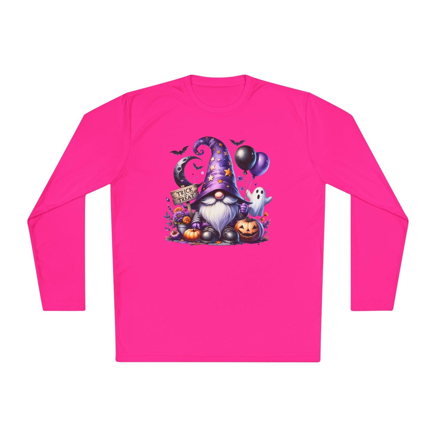Trick or Treat Witchy Gnome Adult Long Sleeve Tee
