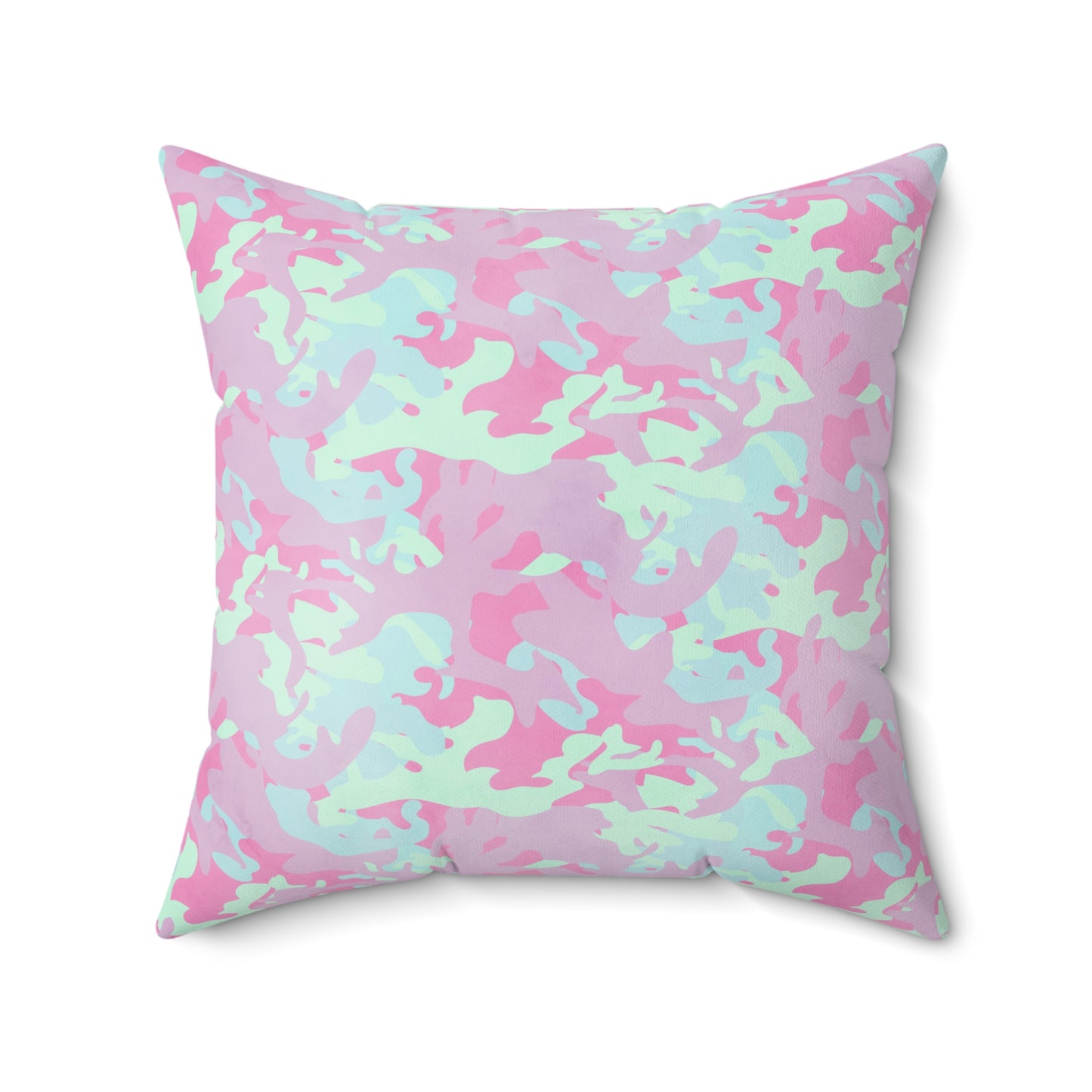 Berry Sorbet Camo Throw Pillow
