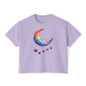 Colorful Heart Moon Women's Boxy Tee