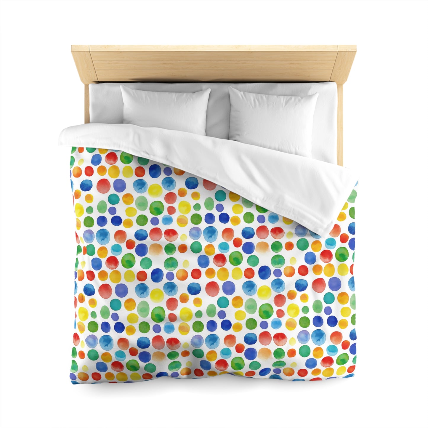 Colorful Polka Dots Microfiber Duvet Cover