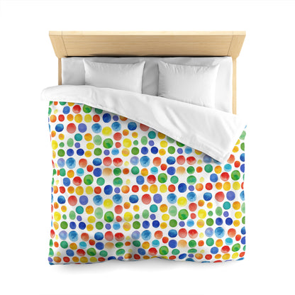 Colorful Polka Dots Microfiber Duvet Cover