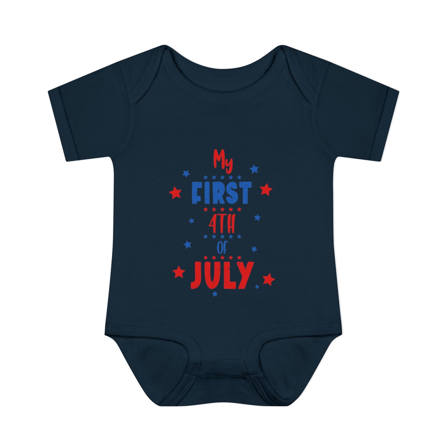 My First 4th of July Baby Rib Bodysuit