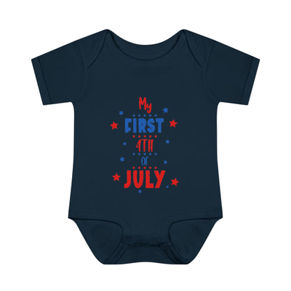 My First 4th of July Baby Rib Bodysuit
