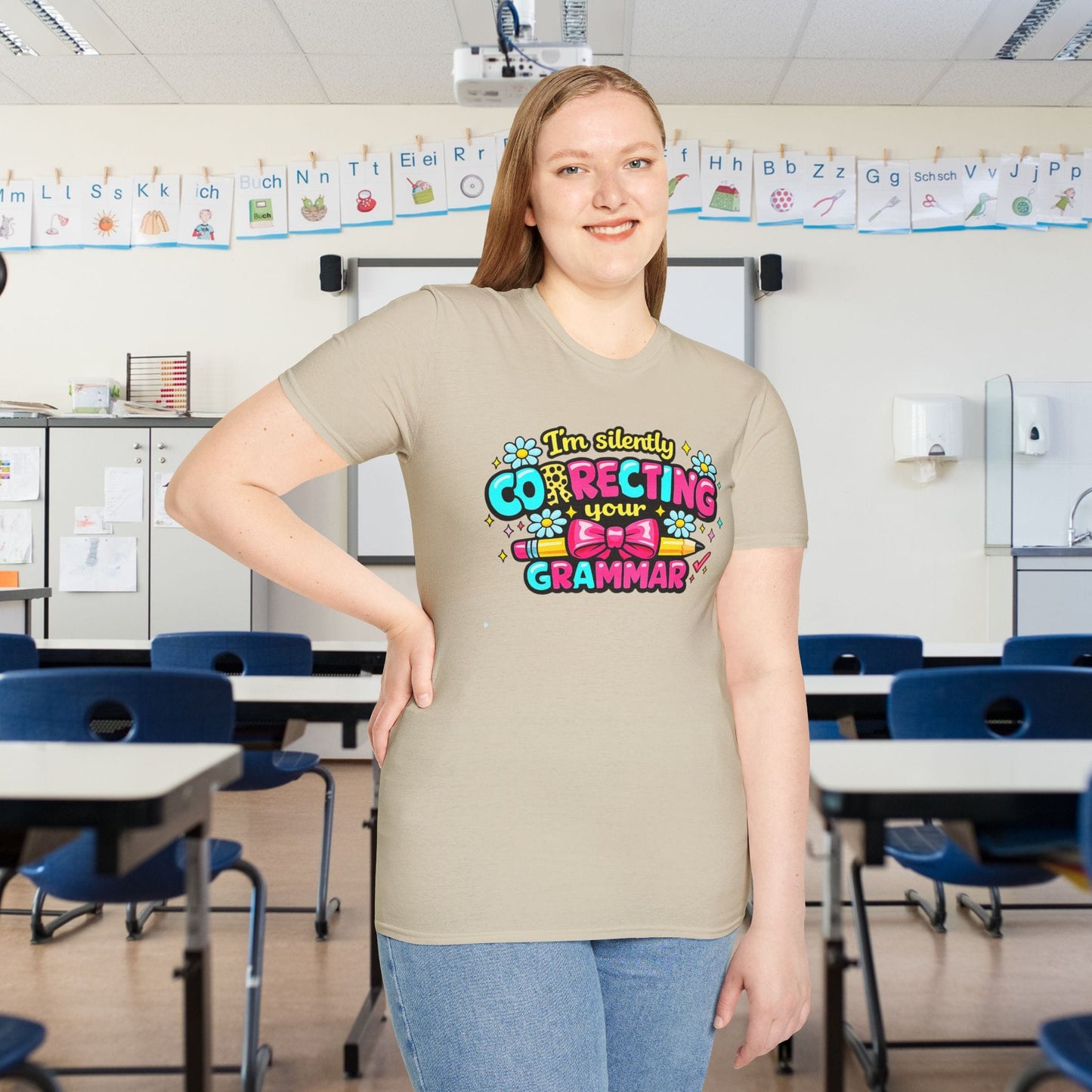 I'm Silently Correcting Your Grammar (Colorful) Adult T-shirt