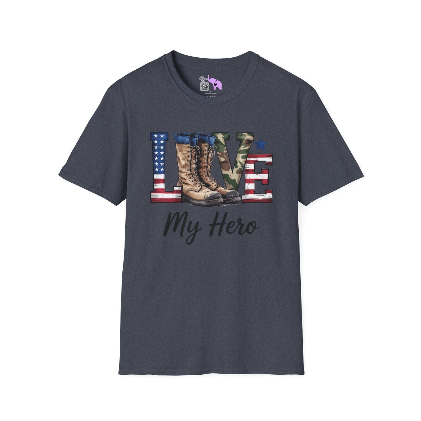 Love My Hero (Military Boots) Adult T-Shirt