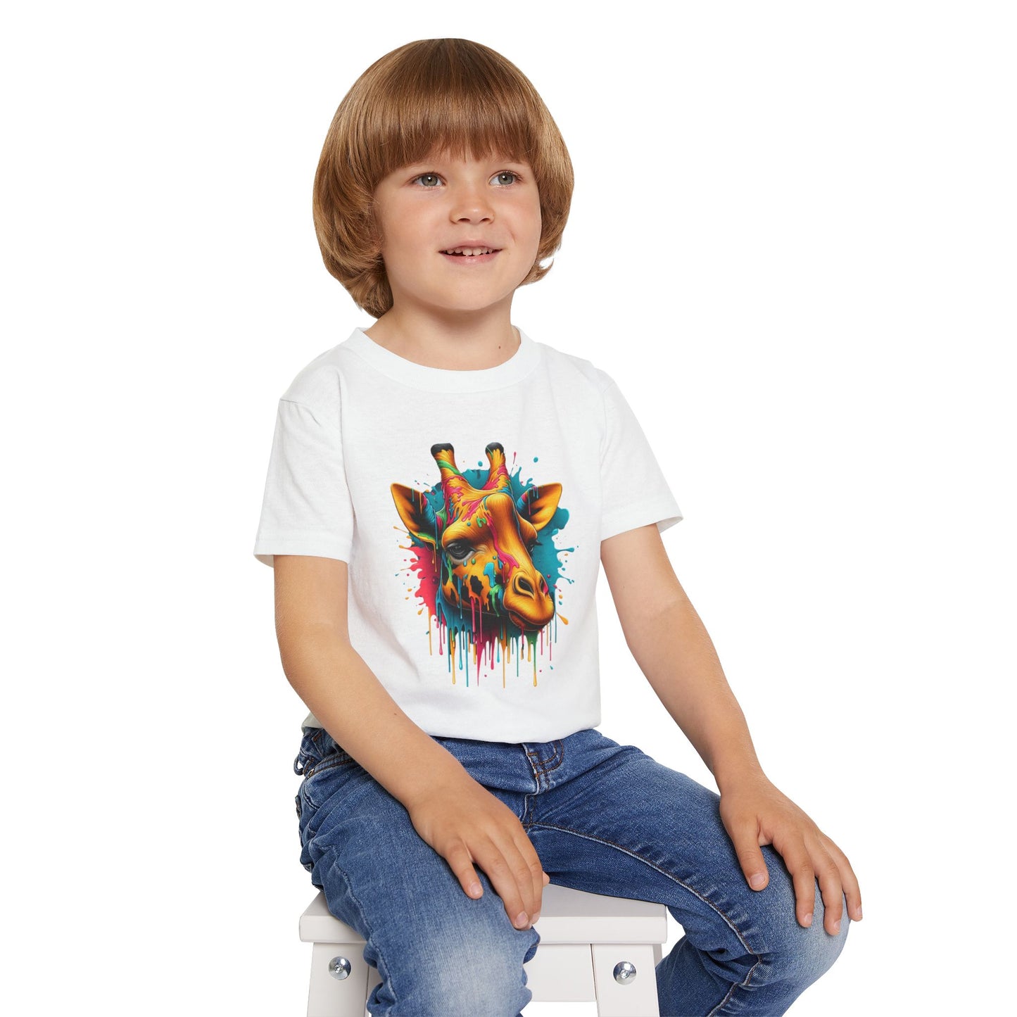 Colorful Giraffe Heavy Cotton™ Toddler T-shirt