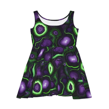 Amethyst & Lime Fracture Women's Skater Dress