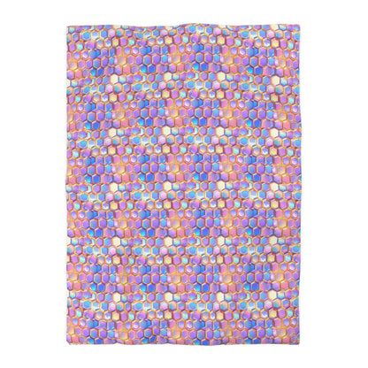 Aurora Hexagons Microfiber Duvet Cover