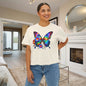 Colorful Butterfly & Flowers Women's Boxy Tee