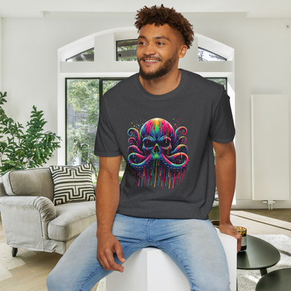 Colorful Skeleton Octopus Adult T-shirt