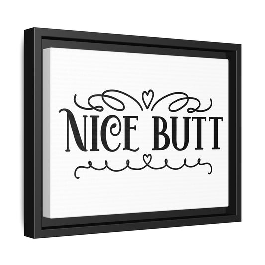 Nice Butt Framed Canvas Bathroom Art