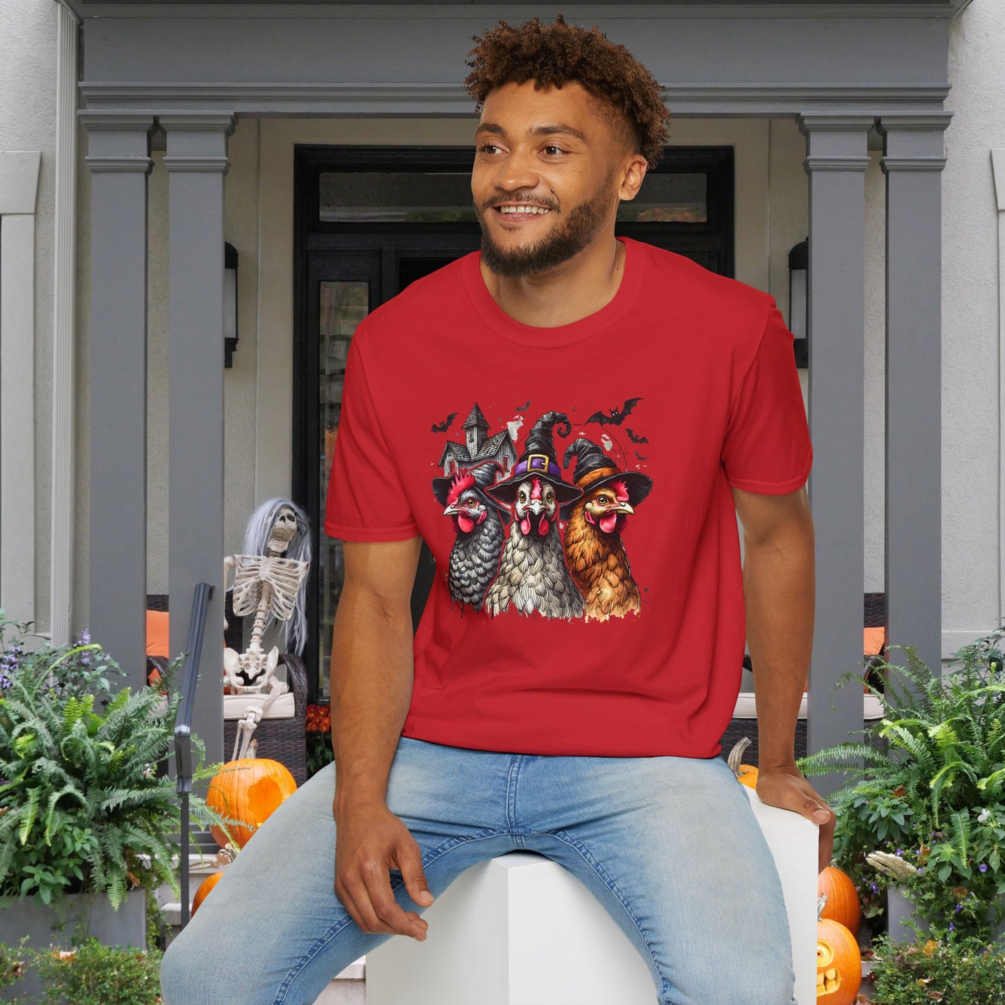 Spooky Chickens (2) Adult T-shirt