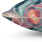 Pink Venom Marble Throw Pillow