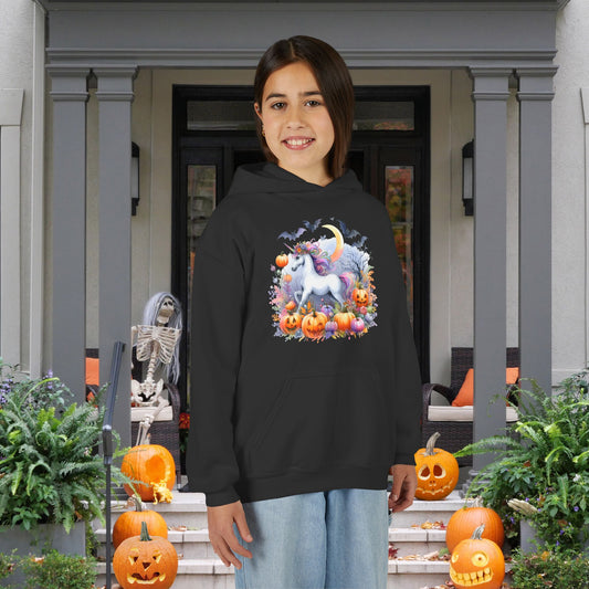 Halloween Unicorn Youth Heavy Blend Hoodie