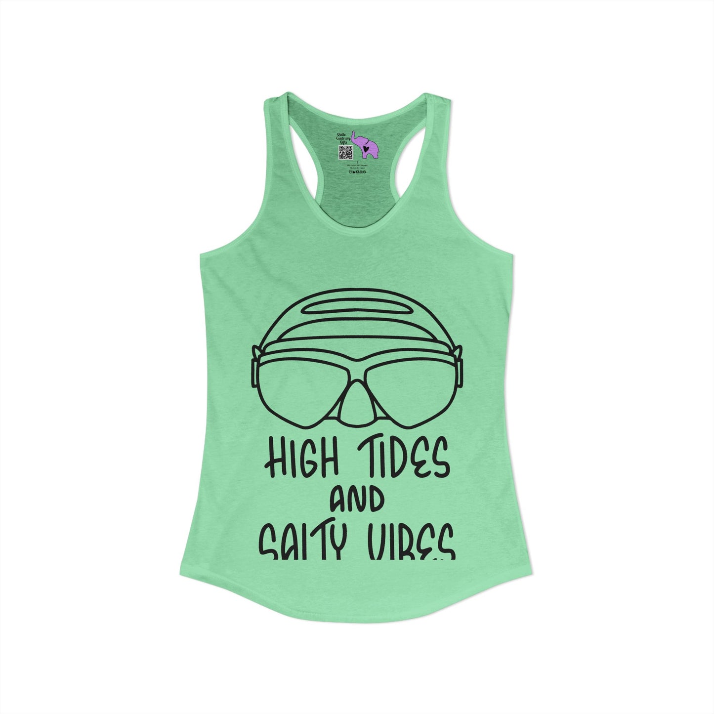 High Tides And Salty Vibes Women's Ideal Racerback Tank