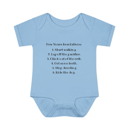 New Years Resolutions (Baby) Infant Baby Rib Bodysuit