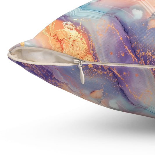 Dreamwave Marble Throw Pillow