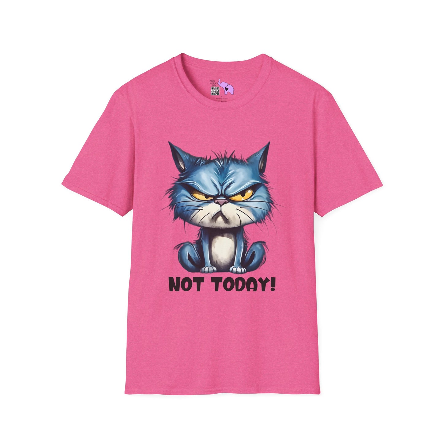 Not Today (Angry Cat) Adult T-shirt