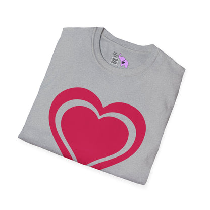 Heart Outline Adult Unisex Tshirt