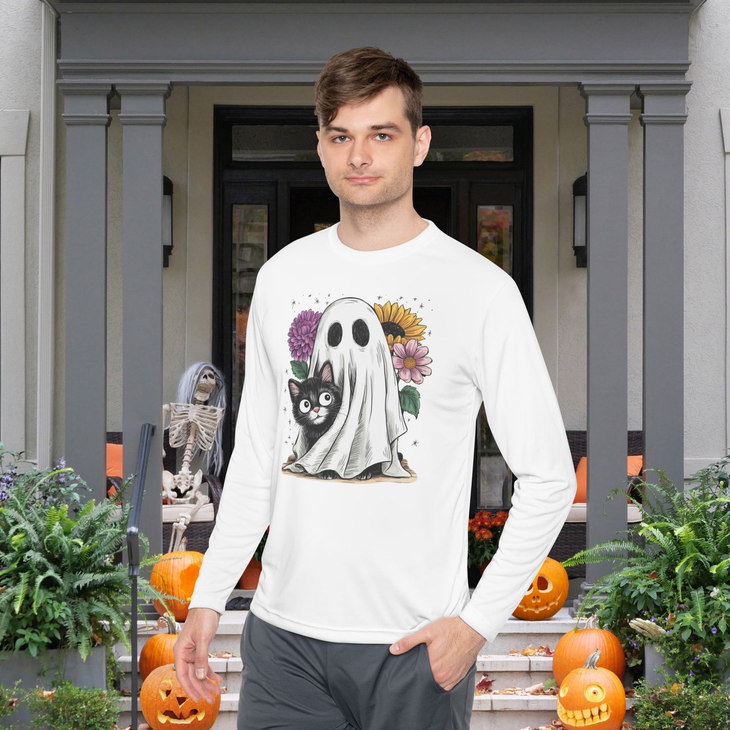 Boo & Purr Adult Long Sleeve Tee