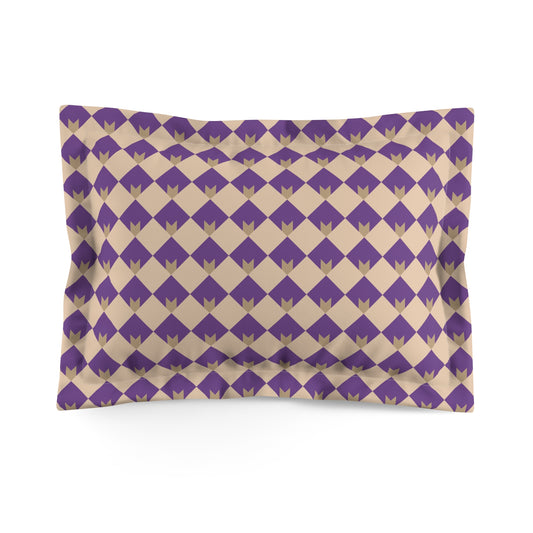 Diamond Bloom-Amethyst & Cream Microfiber Pillow Sham