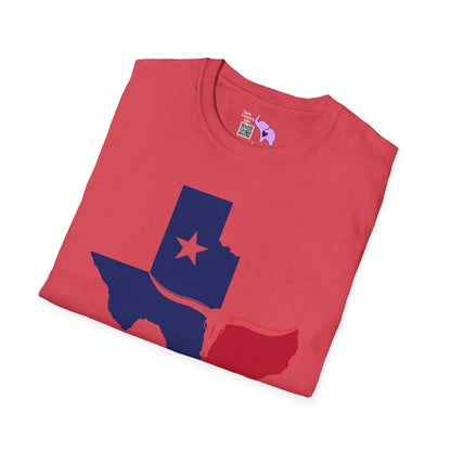 Texas Flag w/Longhorn Adult T-shirt