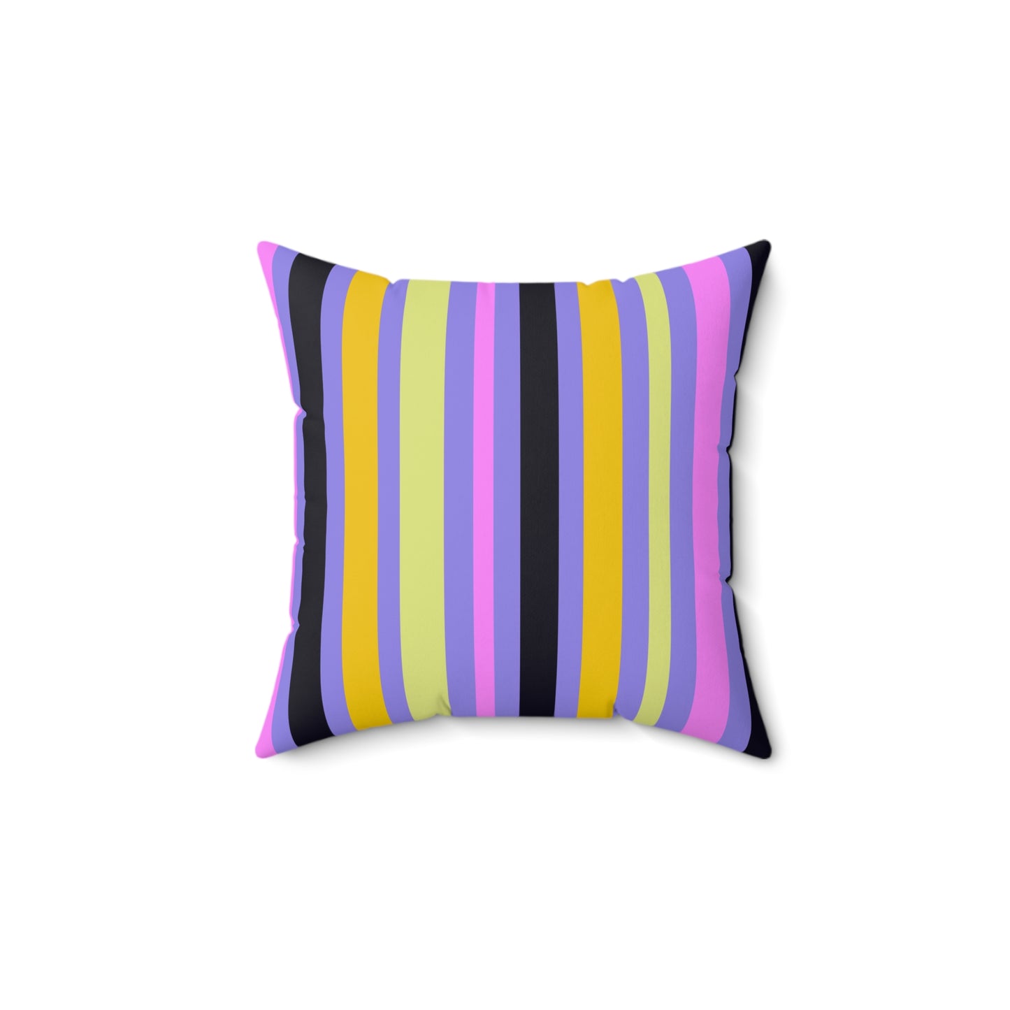 Midnight Pop Stripes Throw Pillow