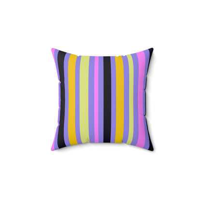 Midnight Pop Stripes Throw Pillow