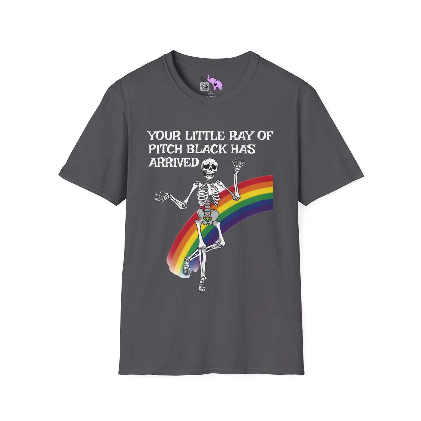 Your Little Ray of Pitch Black Has Arrived (Rainbow) Adult T-shirt