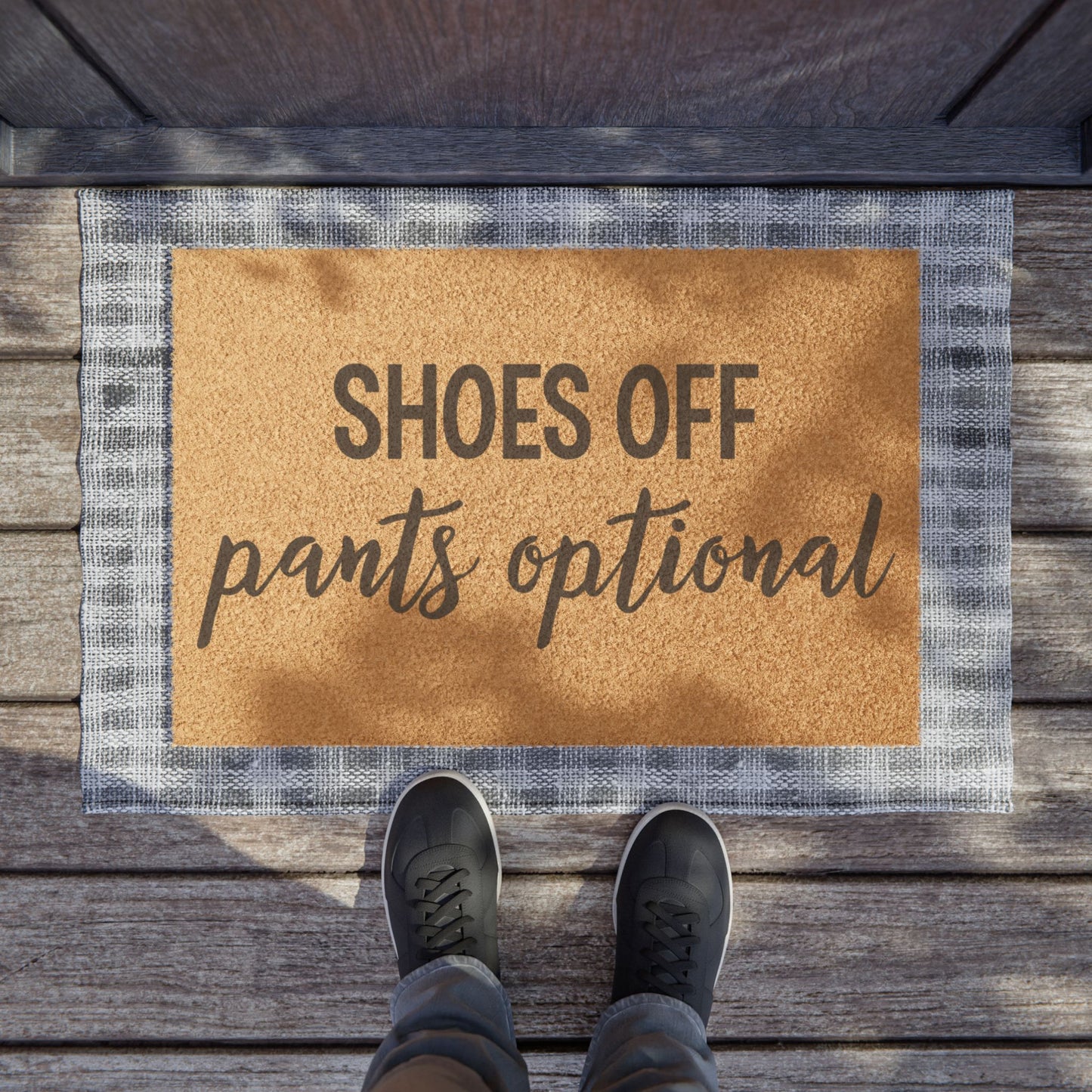 Shoes Off Pants Optional Coconut Fiber Doormat