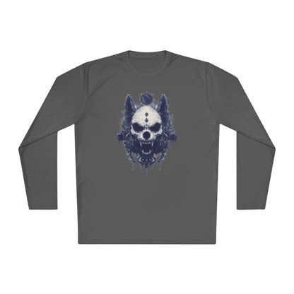 Creepy Skull Wolf Adult Long Sleeve Tee