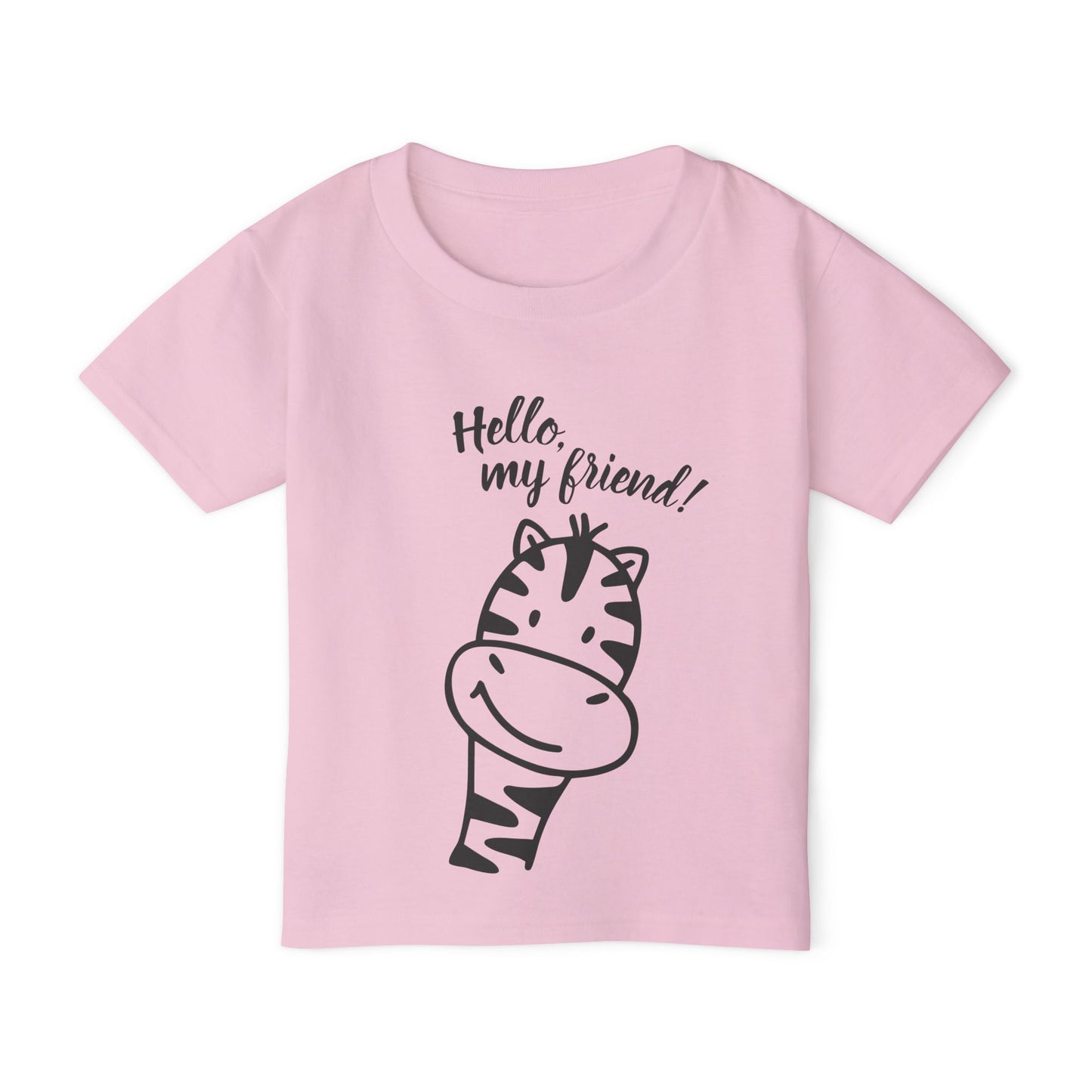Hello My Friend (Giraffe) Heavy Cotton™ Toddler T-shirt