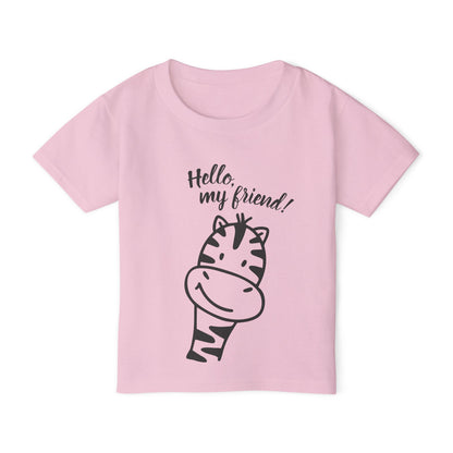 Hello My Friend (Giraffe) Heavy Cotton™ Toddler T-shirt