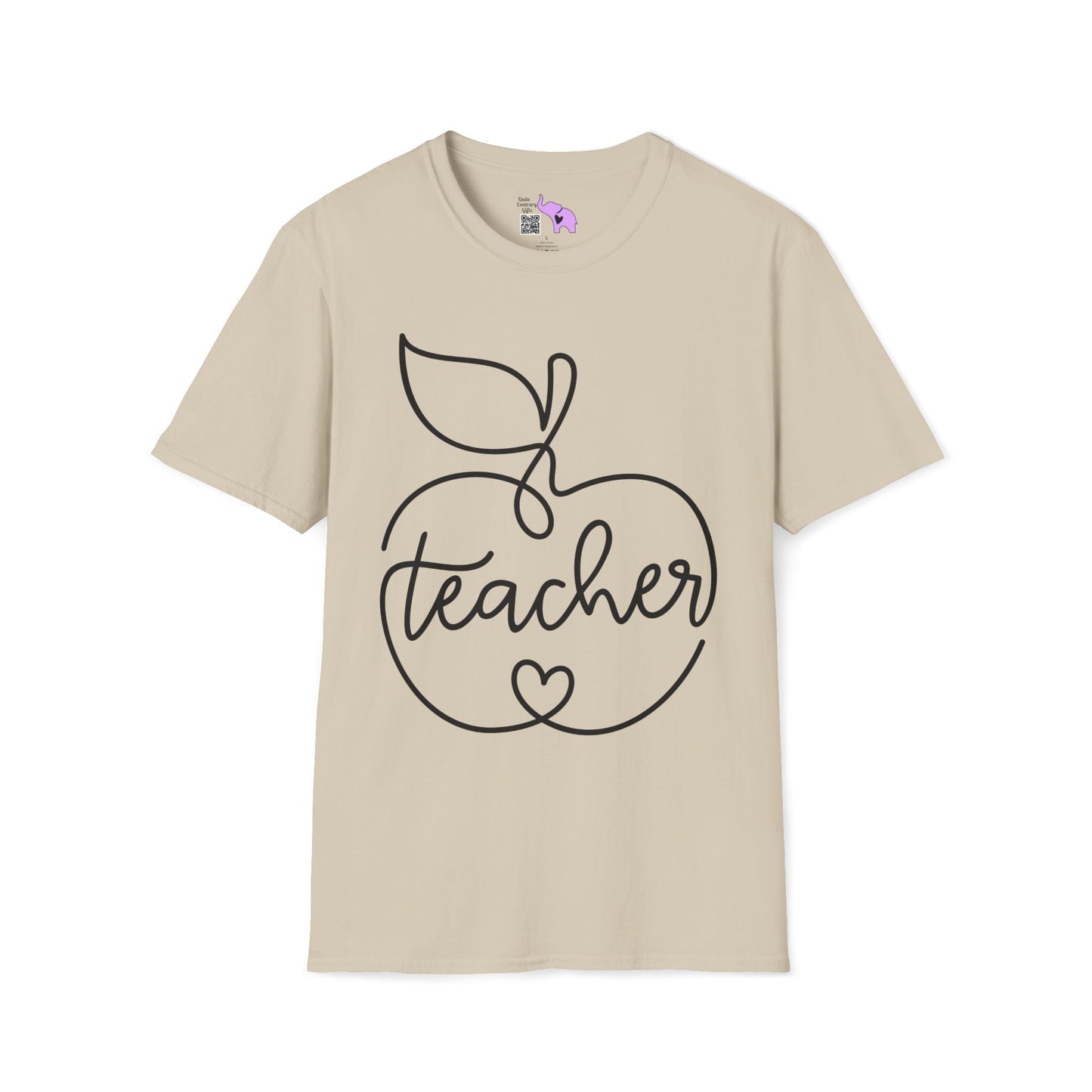 Teacher w/Apple Adult T-shirt
