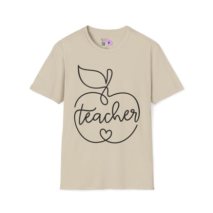 Teacher w/Apple Adult T-shirt