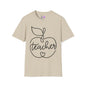 Teacher w/Apple Adult T-shirt
