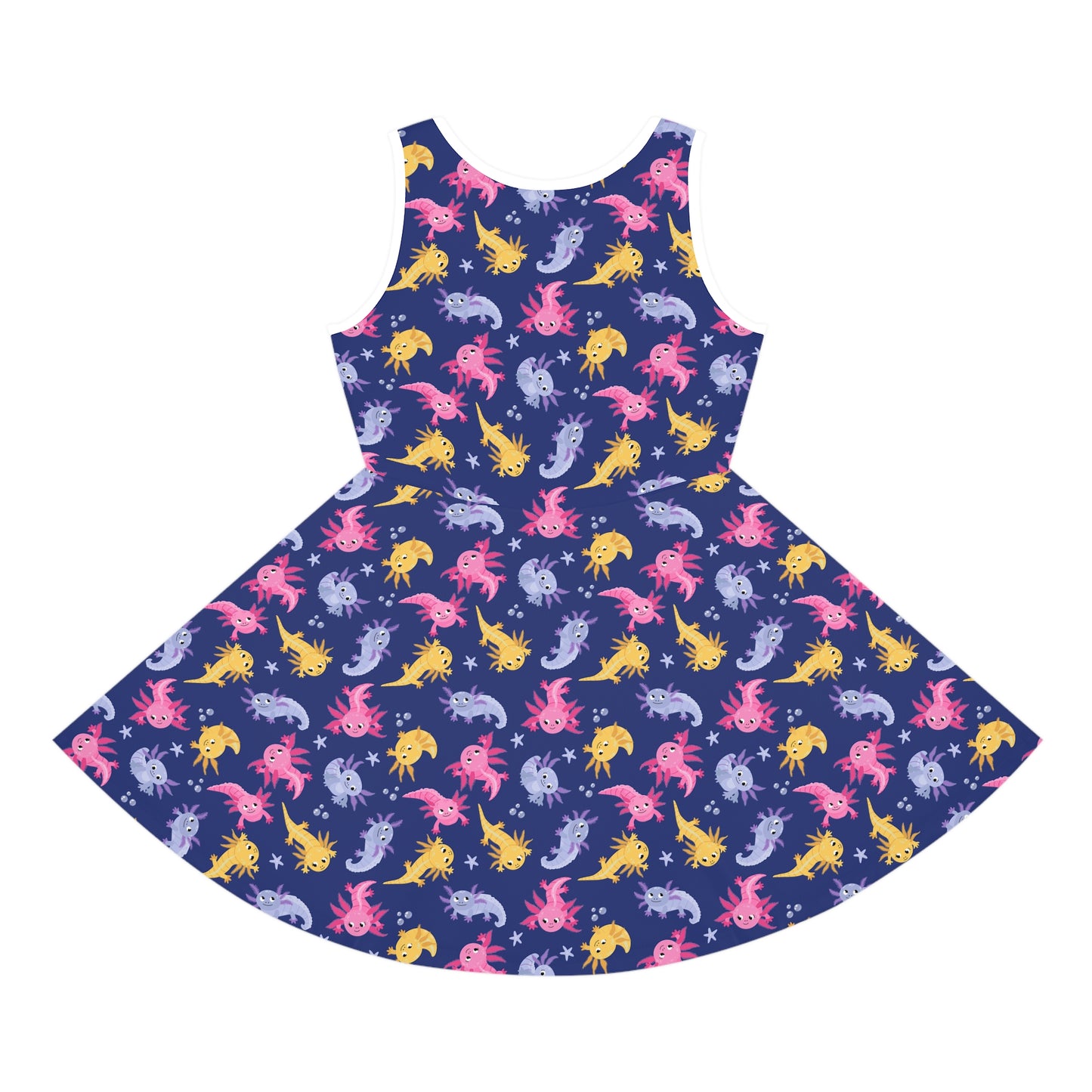 Axolotl Lagoon Girls' Sleeveless Sundress