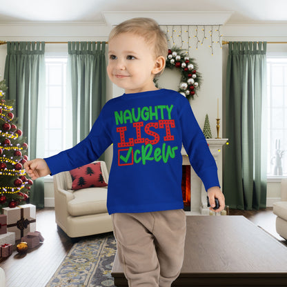 Naughty List Crew Toddler Long Sleeve Tee