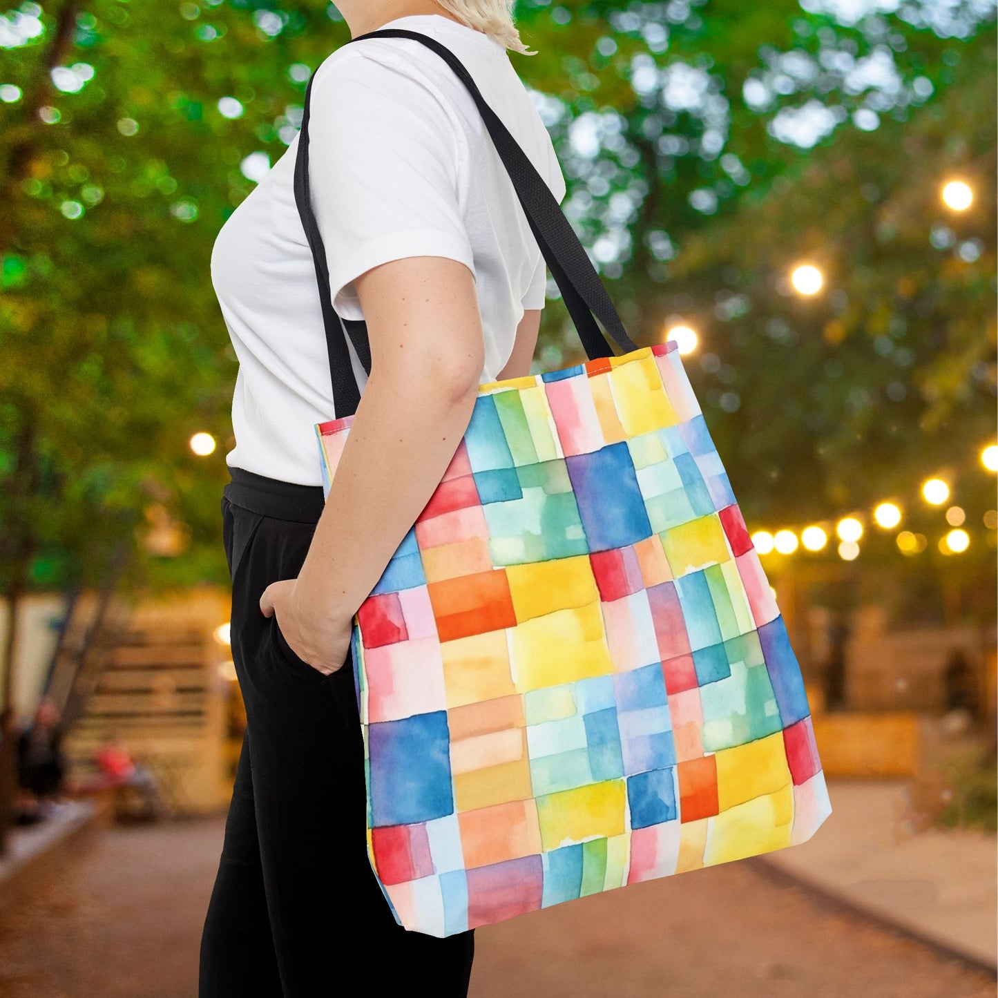 Mosaic Meadows Canvas Tote Bag