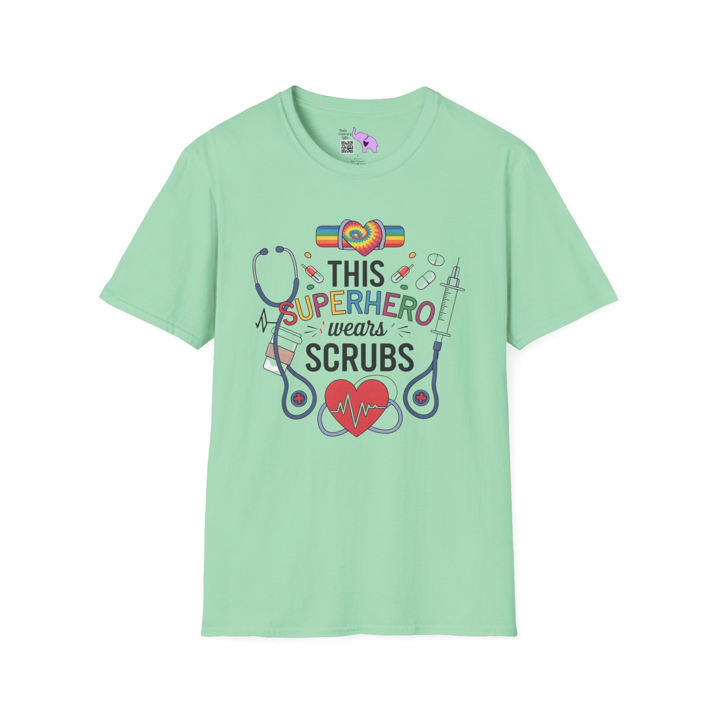 This Superhero Wears Scrubs Adult T-shirt