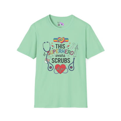 This Superhero Wears Scrubs Adult T-shirt