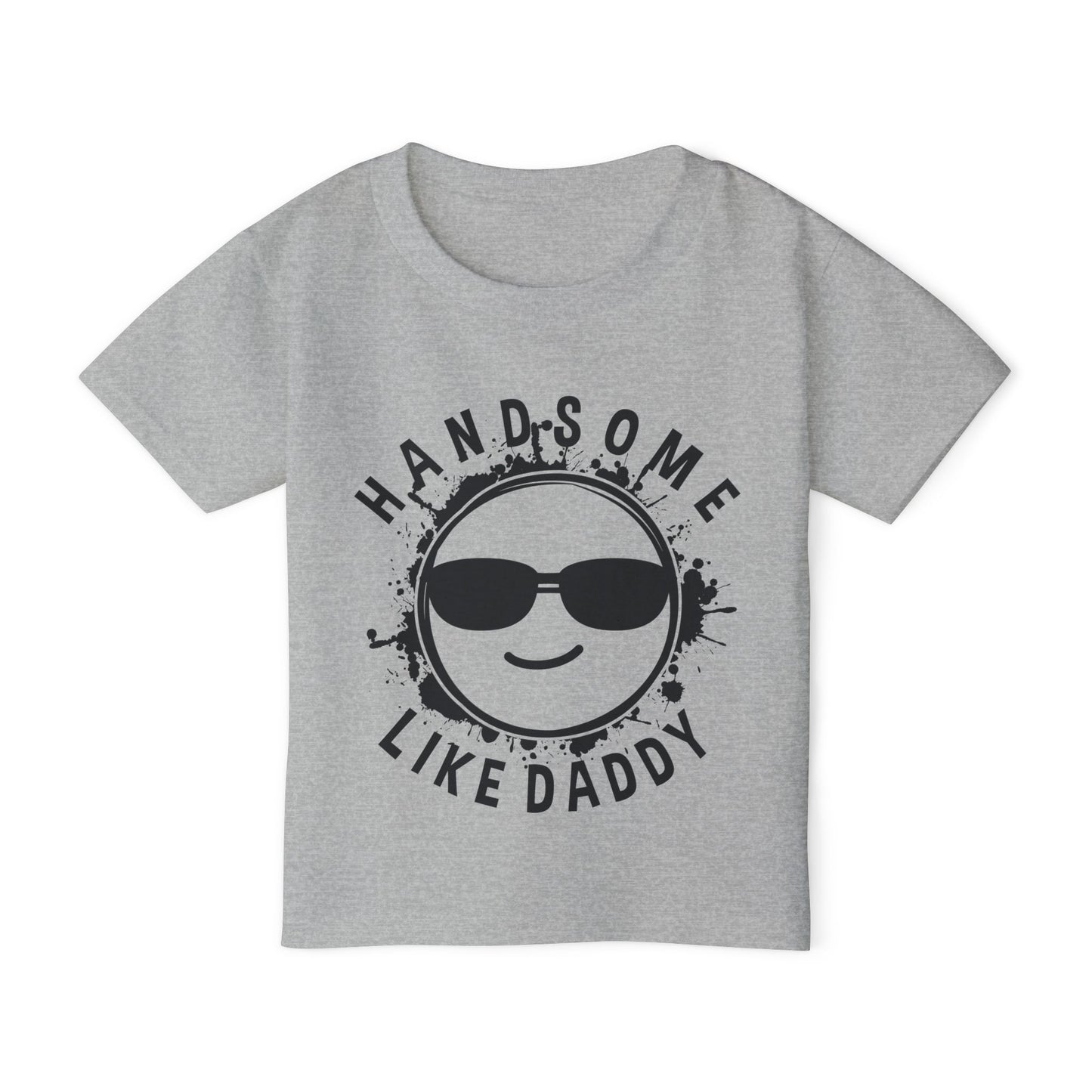 Handsome Like Daddy (Smiley Face) Heavy Cotton™ Toddler T-shirt