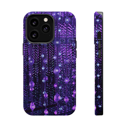 Purple Raindrops MagSafe® Compatible Tough Case for iPhone